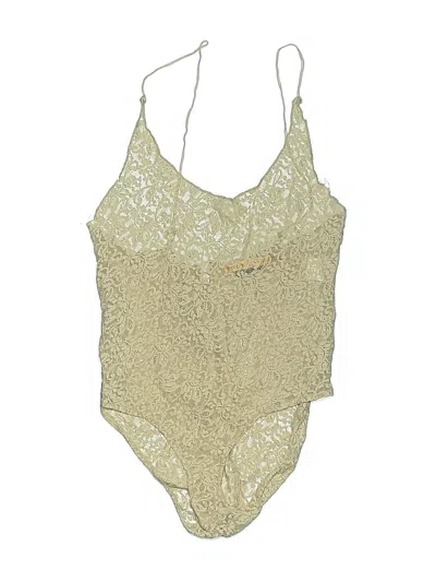 Pre-owned Alice And Olivia Alice + Olivia Bodysuit In Gold