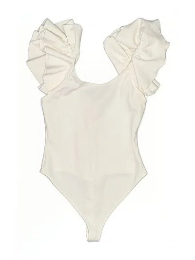 Pre-owned Alice And Olivia Alice + Olivia Bodysuit In Ivory