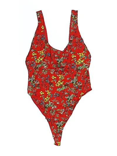 Pre-owned Alice And Olivia Alice + Olivia Bodysuit In Red