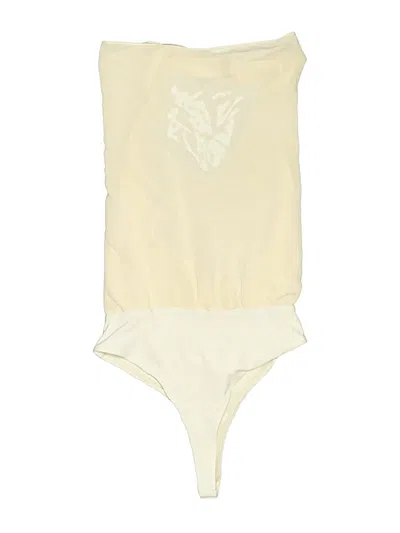 Pre-owned Alice And Olivia Alice + Olivia Bodysuit In White