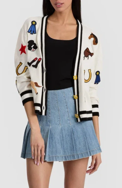 Alice And Olivia Alice + Olivia Bradley Equestrian Cardigan In Multi
