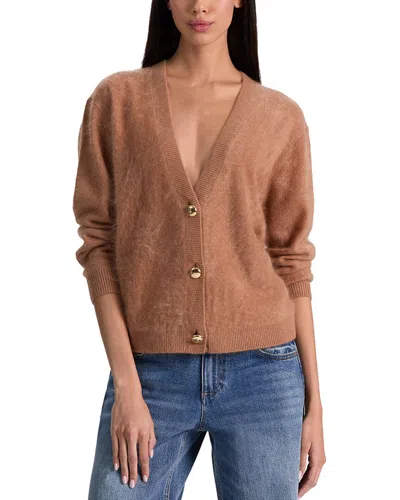 Alice + Olivia Bradley Short Cashmere-blend Cardigan In Multi