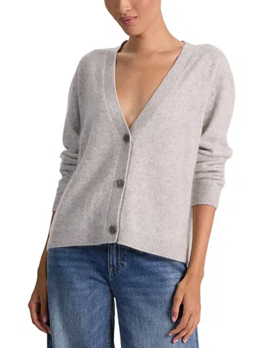 Alice And Olivia Alice + Olivia Bradley Short Cashmere-blend Cardigan In Grey