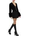 Alice And Olivia Alice + Olivia Bradley Wool-blend Cardigan In Black