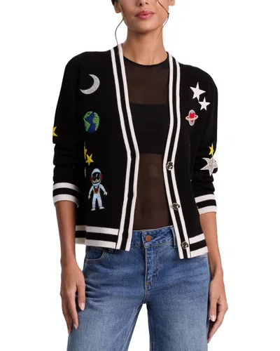 Alice And Olivia Alice + Olivia Bradley Wool-blend Cardigan In Black