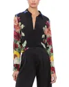 Alice And Olivia Alice + Olivia Brady Button Down Silk Shirt