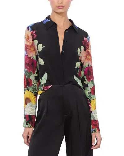 Alice And Olivia Alice + Olivia Brady Button Down Silk Shirt
