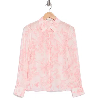 Alice And Olivia Alice + Olivia Brady Slim Button Down Silk Shirt