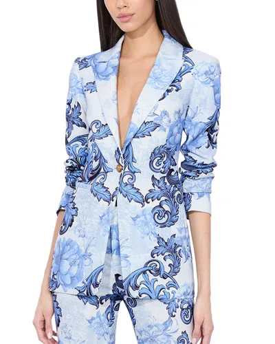 Alice And Olivia Breann Blazer In Blue
