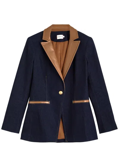Alice And Olivia Alice + Olivia Breanne Panelled Stretch-denim Blazer