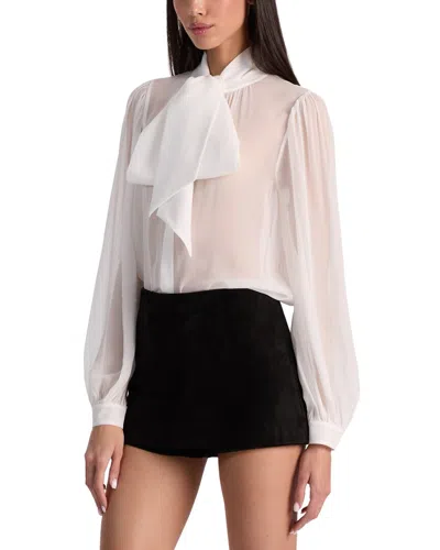 Alice And Olivia Alice + Olivia Brentley Blouse In White