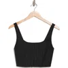 Alice And Olivia Breslin Corset Top In Black Pinstripe