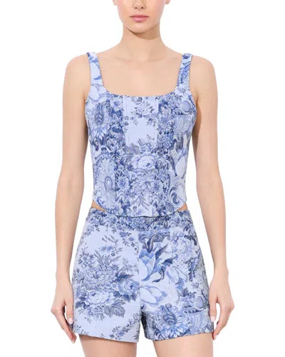 Alice And Olivia Alice + Olivia Breslin Top In Blue