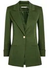 Alice And Olivia Alice + Olivia Burns Woven Blazer In Green