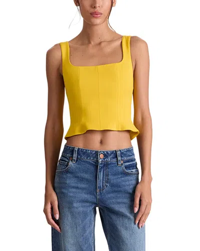 Alice And Olivia Alice + Olivia Bustier Top In Yellow