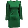 Alice And Olivia Alice + Olivia Butterfly Sleeve Dress In Green Viscose In Green
