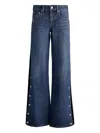 Alice And Olivia Flared Leg Denim Jeans In Blue