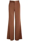 Alice And Olivia Calvin Wide-leg Pants In Camel