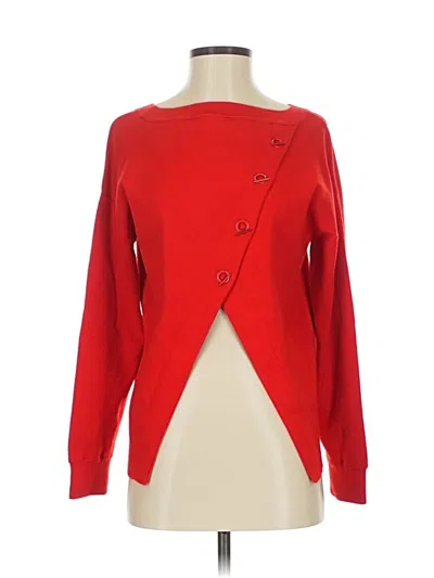 Pre-owned Alice And Olivia Alice + Olivia Cardigan Sweater In Red