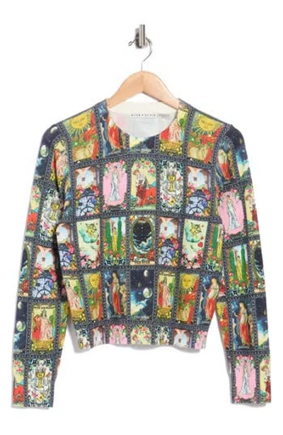 Alice And Olivia Alice + Olivia Carolee Printed Sweater In Multi