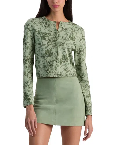 Alice And Olivia Alice + Olivia Carson Cardigan In Green