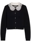 Alice And Olivia Ciara Short Sleeve Pullover With Collar In Black