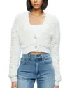Alice And Olivia Casilda Faux Fur Cropped Cardigan
