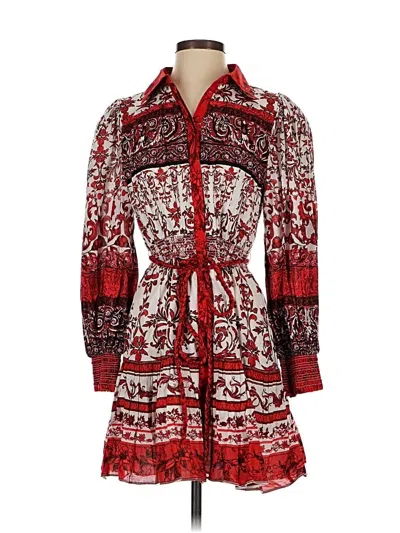 Pre-owned Alice And Olivia Alice + Olivia Casual Dress In Red