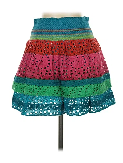 Pre-owned Alice And Olivia Alice + Olivia Casual Skirt In Blue