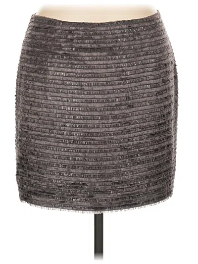 Pre-owned Alice And Olivia Alice + Olivia Casual Skirt In Silver