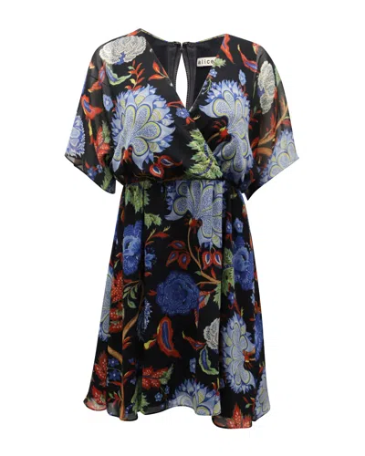 Alice And Olivia Alice + Olivia Cay Floral Dress In Multicolor Polyester