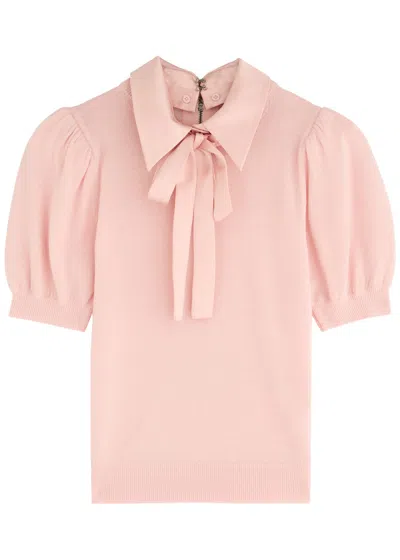 Alice And Olivia Alice + Olivia Chase Wool-blend Sweater In Pink