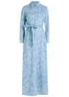 Alice And Olivia Chassidy Denim Shirt Dress In Blue