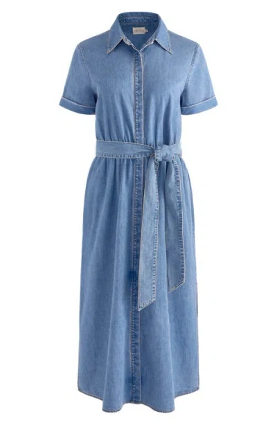 Alice And Olivia Alice + Olivia Chassidy Denim Maxi Shirtdress