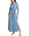 Alice And Olivia Alice + Olivia Chassidy Maxi Denim Shirt Dress In Blue