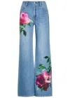 Alice And Olivia Chic Full Length Jean In Blue