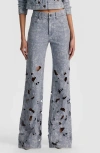 Alice And Olivia Chic Eyelet Jean In Blue