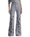 Alice And Olivia Chic Eyelet Jean In Blue