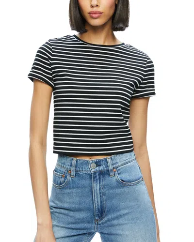 Alice And Olivia Alice + Olivia Cindy Fitted T-shirt In Blue