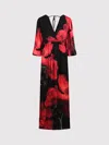 Alice And Olivia Clarissa Wrap-effect Floral-print Crepe De Chine Maxi Dress