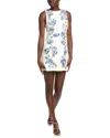Alice And Olivia Clyde Embellished Shift Dress In White