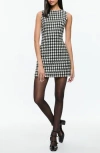 Alice And Olivia Clyde Aline Shift Dress In Black/white