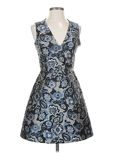 Pre-owned Alice And Olivia Alice + Olivia Cocktail Dress In Blue
