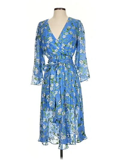 Pre-owned Alice And Olivia Alice + Olivia Cocktail Dress In Blue