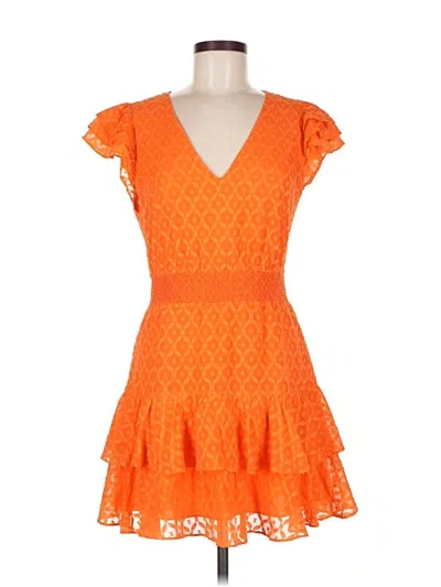Pre-owned Alice And Olivia Alice + Olivia Cocktail Dress In Orange