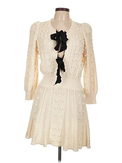 Pre-owned Alice And Olivia Alice + Olivia Cocktail Dress In White