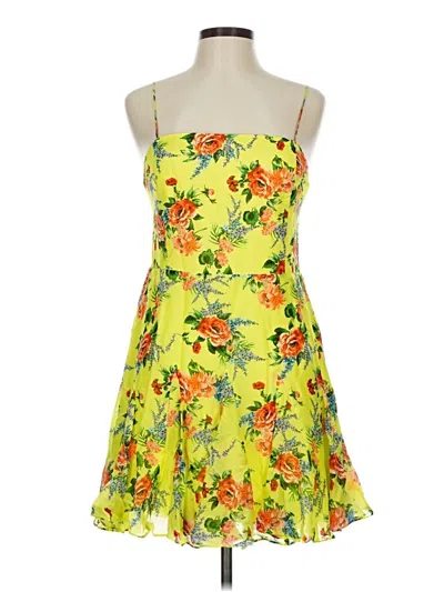 Pre-owned Alice And Olivia Alice + Olivia Cocktail Dress In Yellow