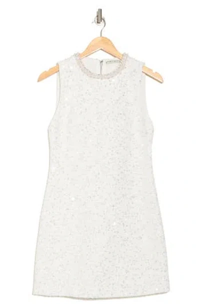 Alice And Olivia Alice + Olivia Coley Sequin Tweed A-line Minidress