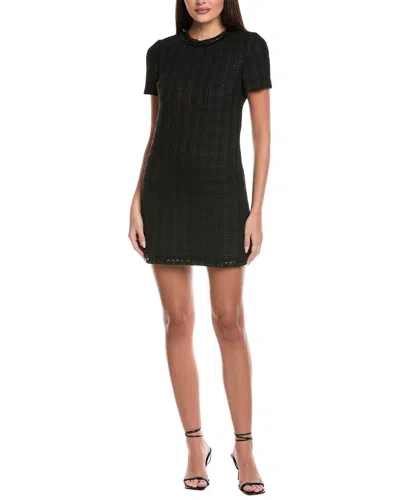 Alice And Olivia Alice + Olivia Coley Slim Fit Tweed Mini Dress In Black
