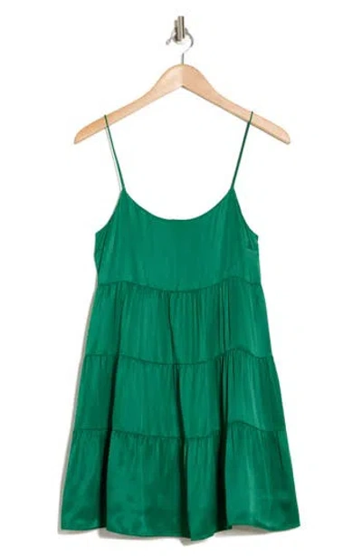 Alice And Olivia Alice + Olivia Collen Spaghetti Strap Silk Minidress In Green